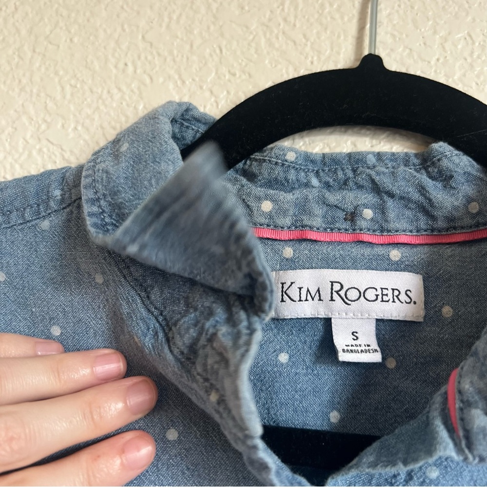 Kim Rogers Button-Down Polka Dot Shirt – Size Small - Picture 7 of 9